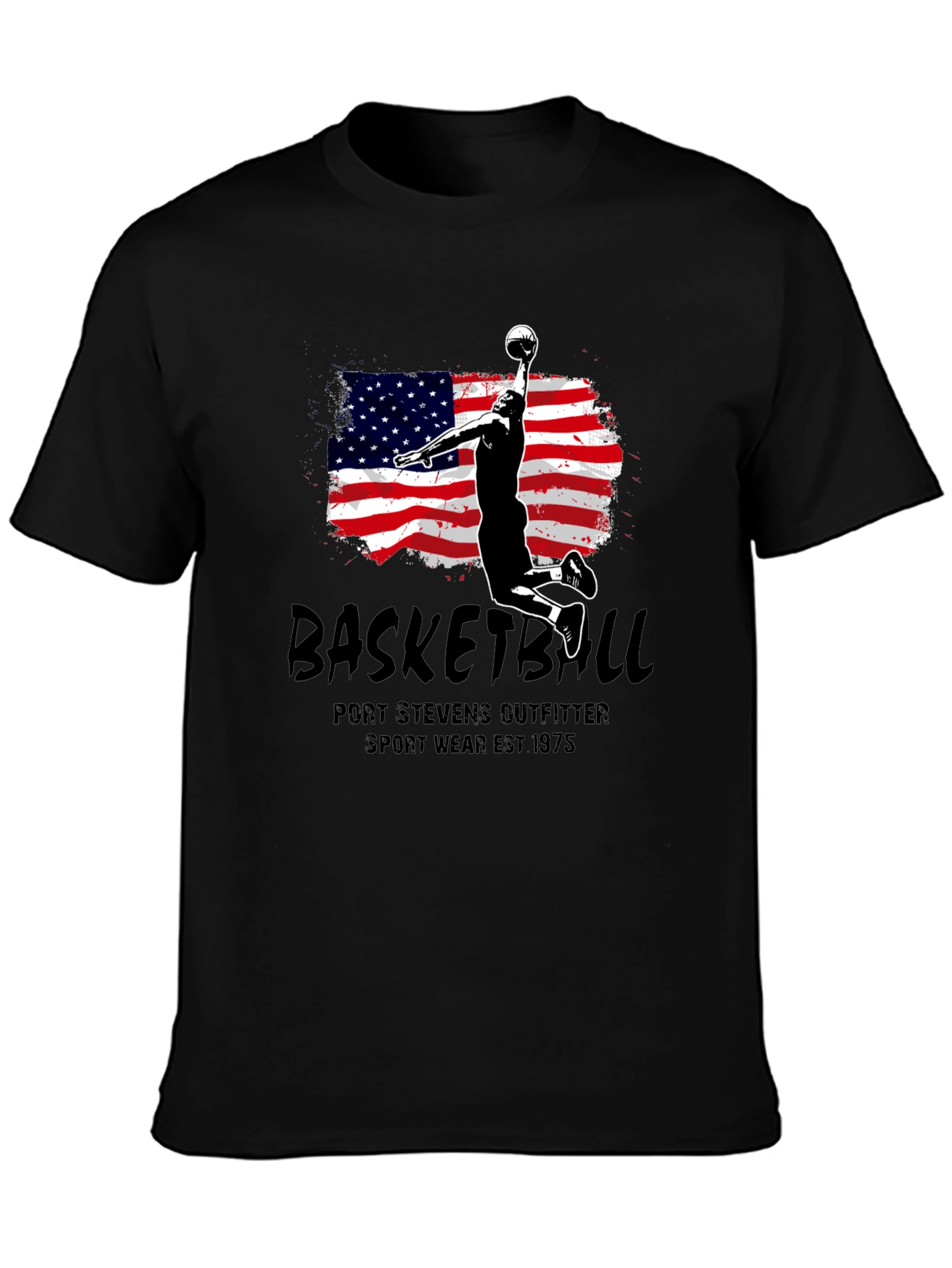Basketball USA Flag Graphic T-Shirt