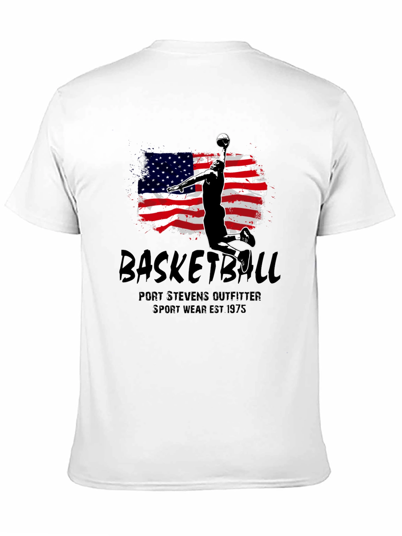 Basketball USA Flag Graphic T-Shirt