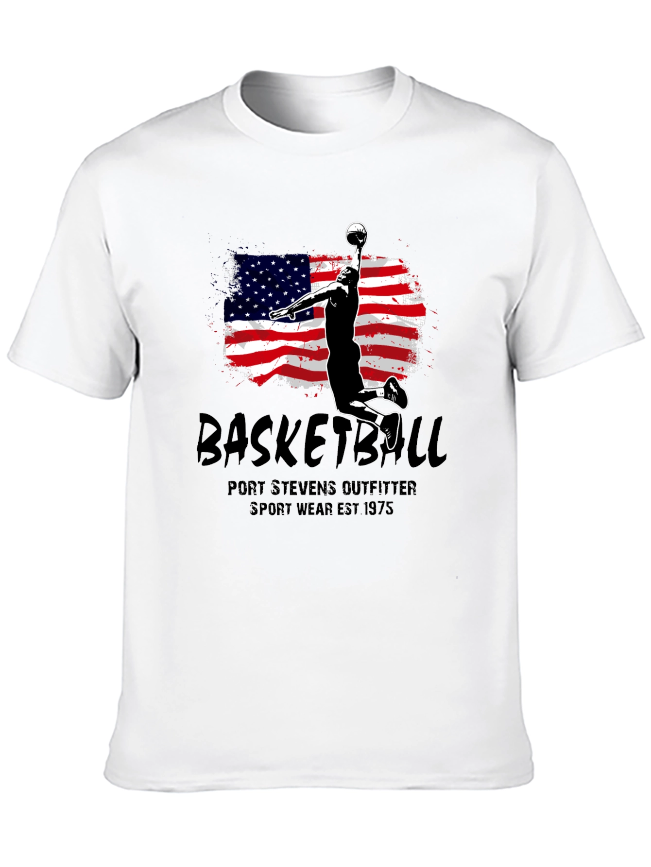 Basketball USA Flag Graphic T-Shirt