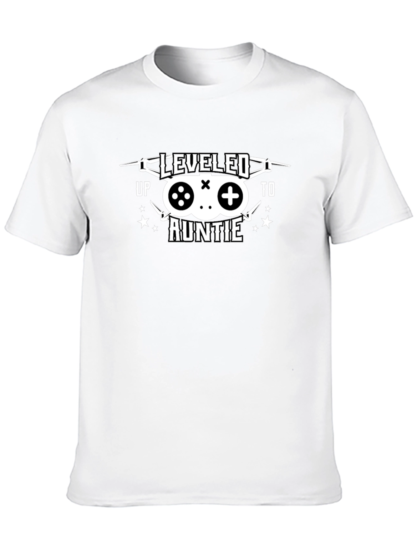 Leveled Up to Auntie T-Shirt - Gamer Aunt Gift