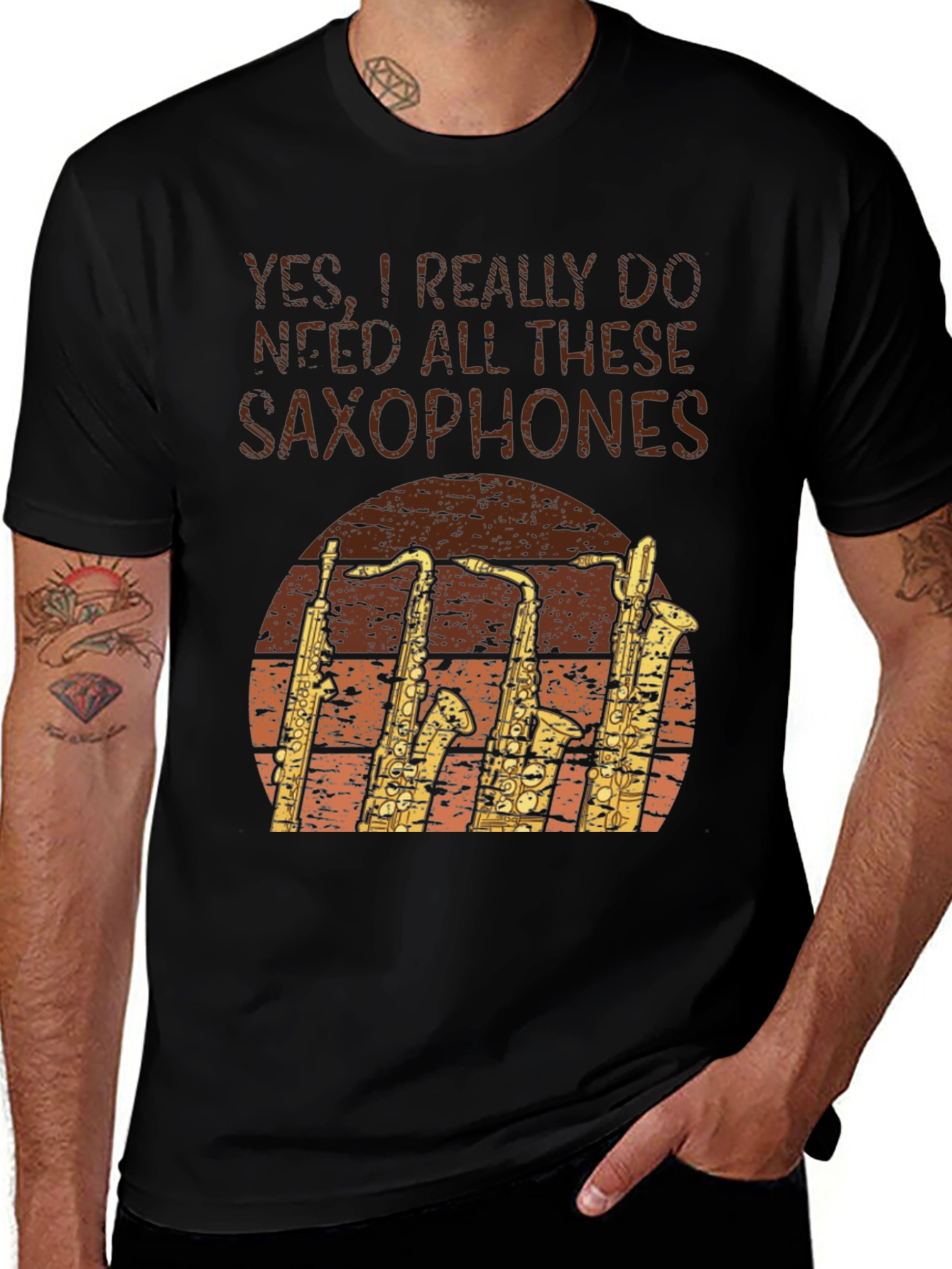 Saxophone Lover T-Shirt: Yes I Need Saxophones!