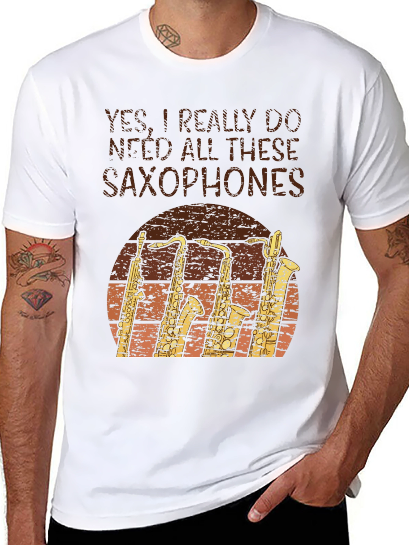 Saxophone Lover T-Shirt: Yes I Need Saxophones!