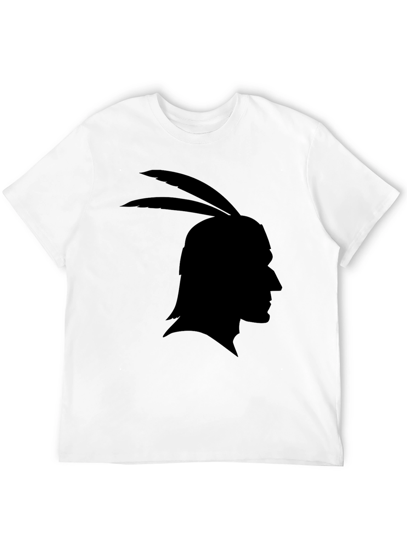 Native American Silhouette Black T-Shirt