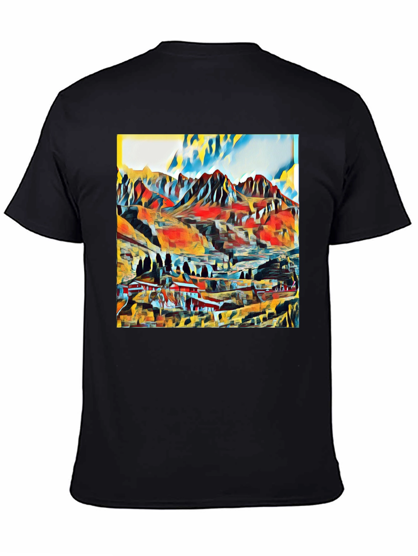 Abstract Mountain Graphic T-Shirt