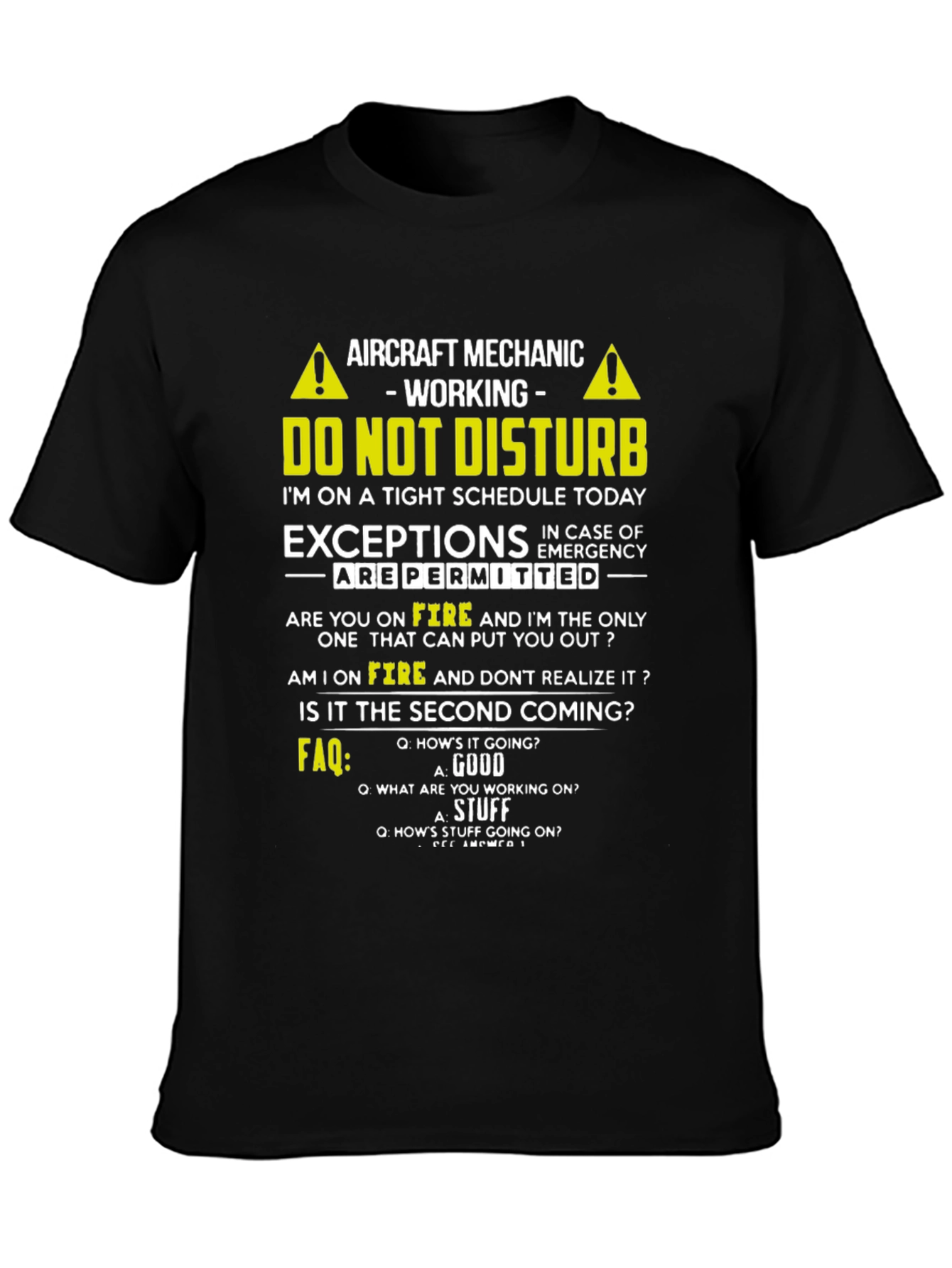 Aircraft Mechanic T-Shirt - Do Not Disturb