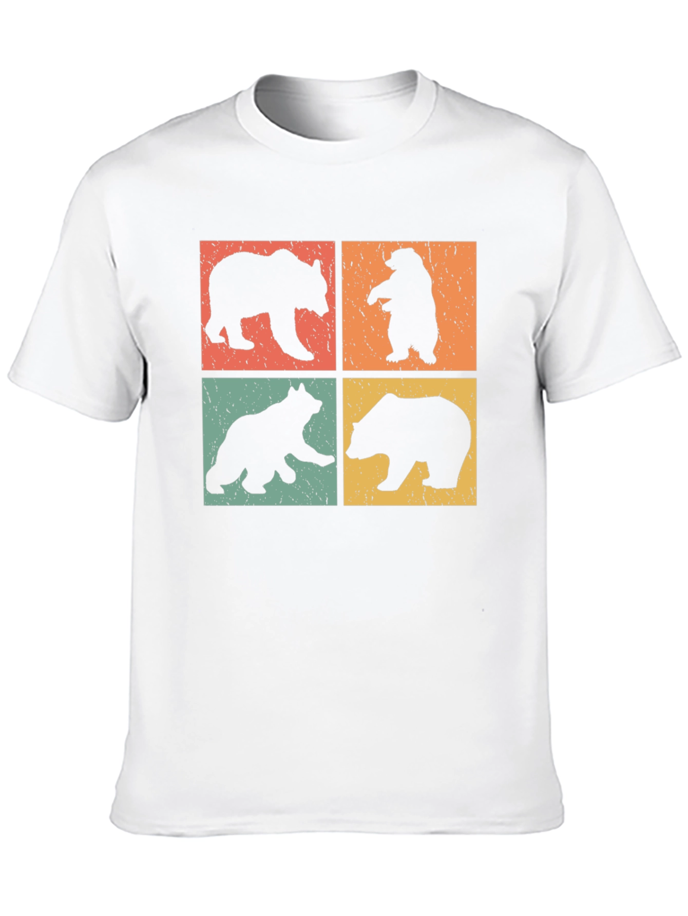 Retro Bear Silhouette T-Shirt - Nature Lover Tee