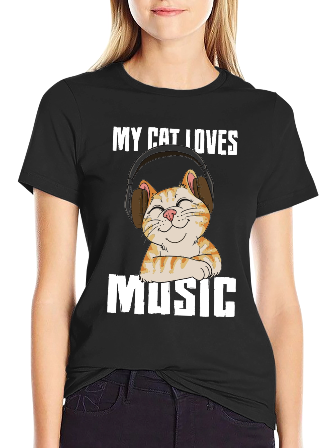 My Cat Loves Music T-Shirt