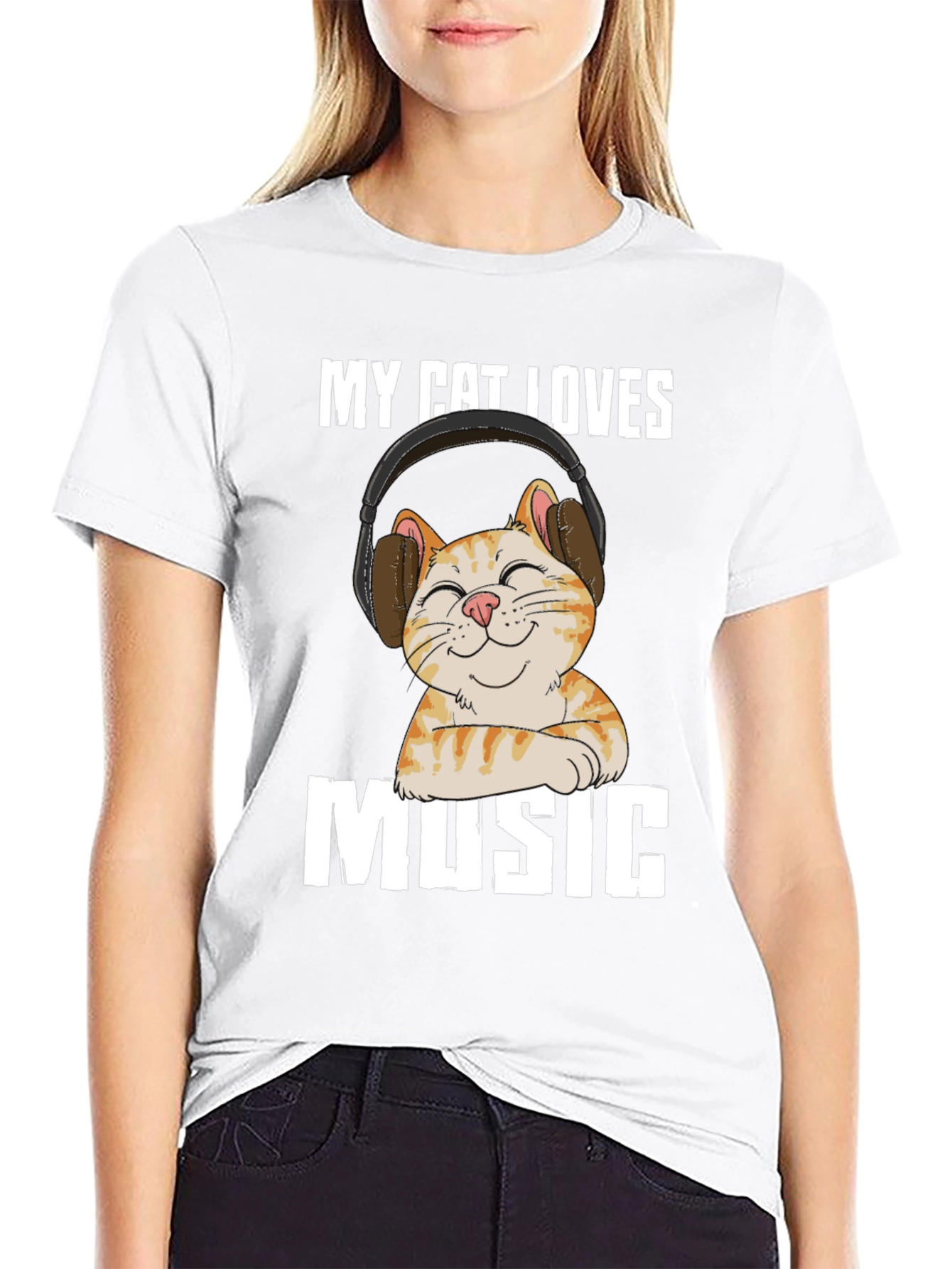 My Cat Loves Music T-Shirt