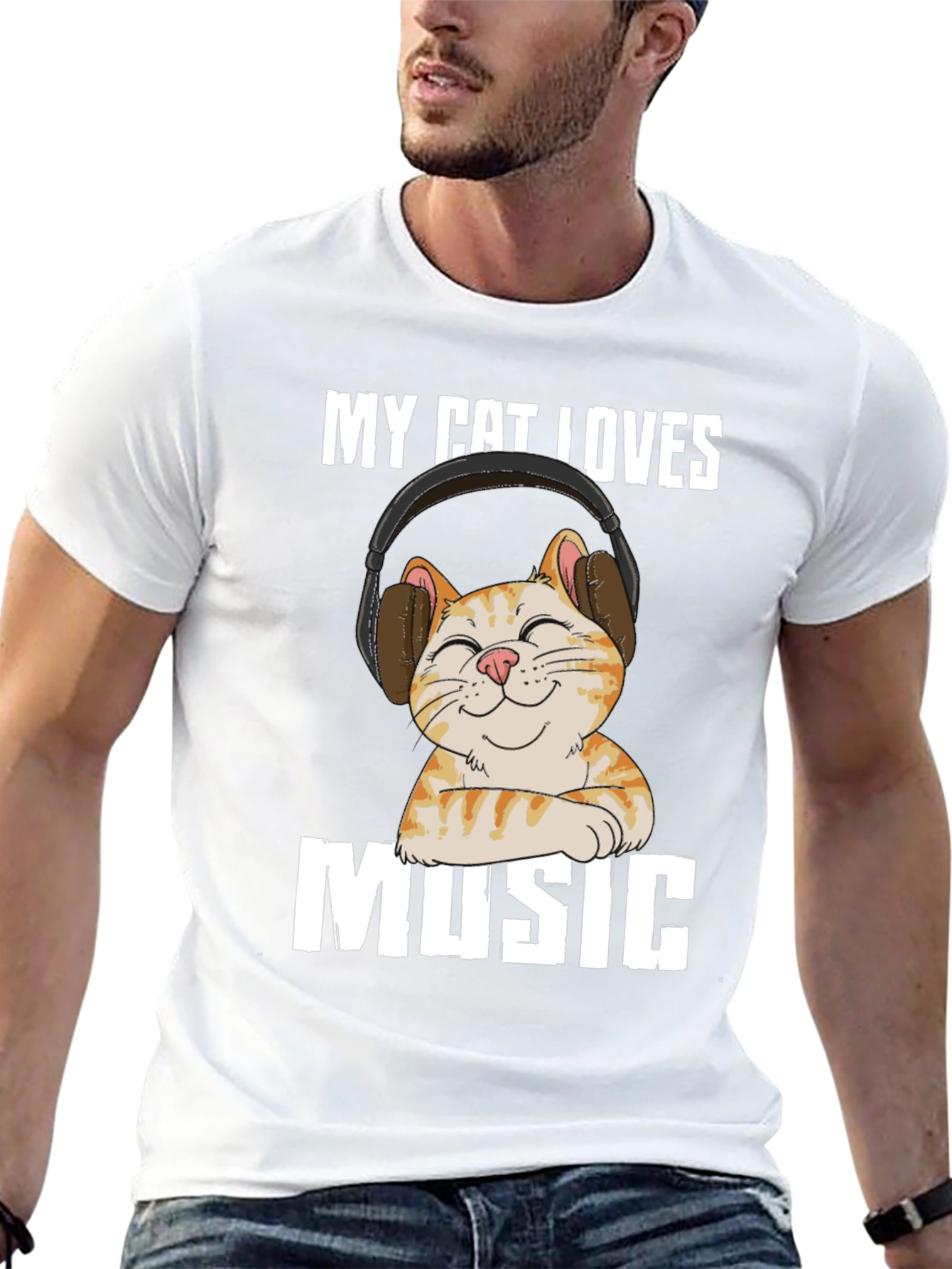 My Cat Loves Music T-Shirt