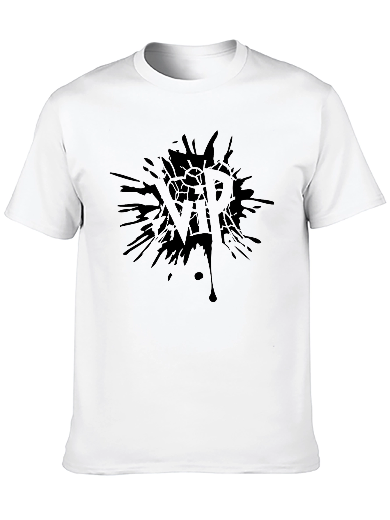 VIP Splatter Graphic Black T-Shirt
