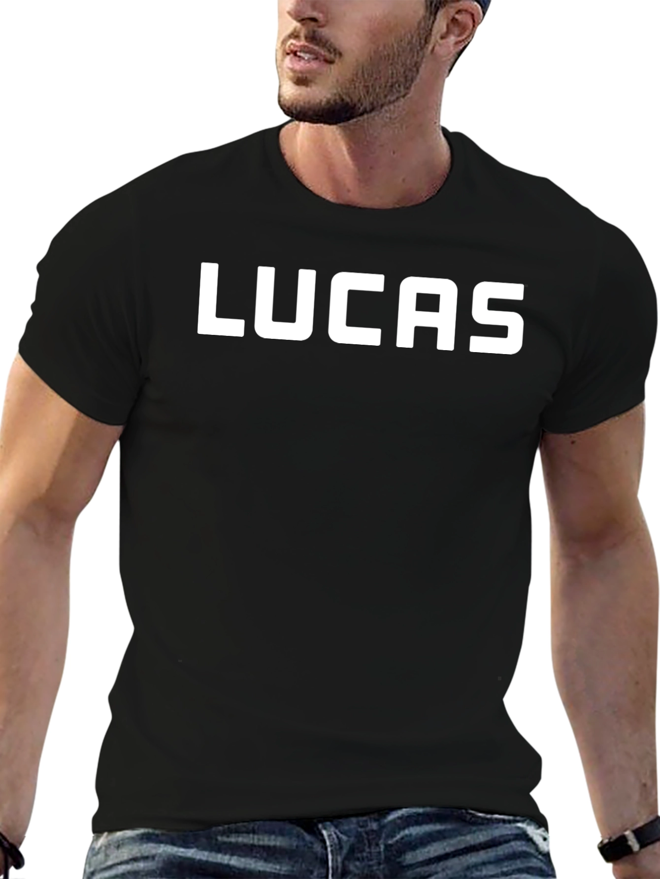 Lucas Personalized Black T-Shirt