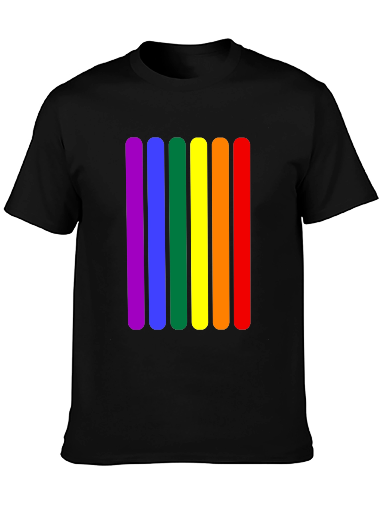 Rainbow Stripe Graphic Tee - Pride Fashion