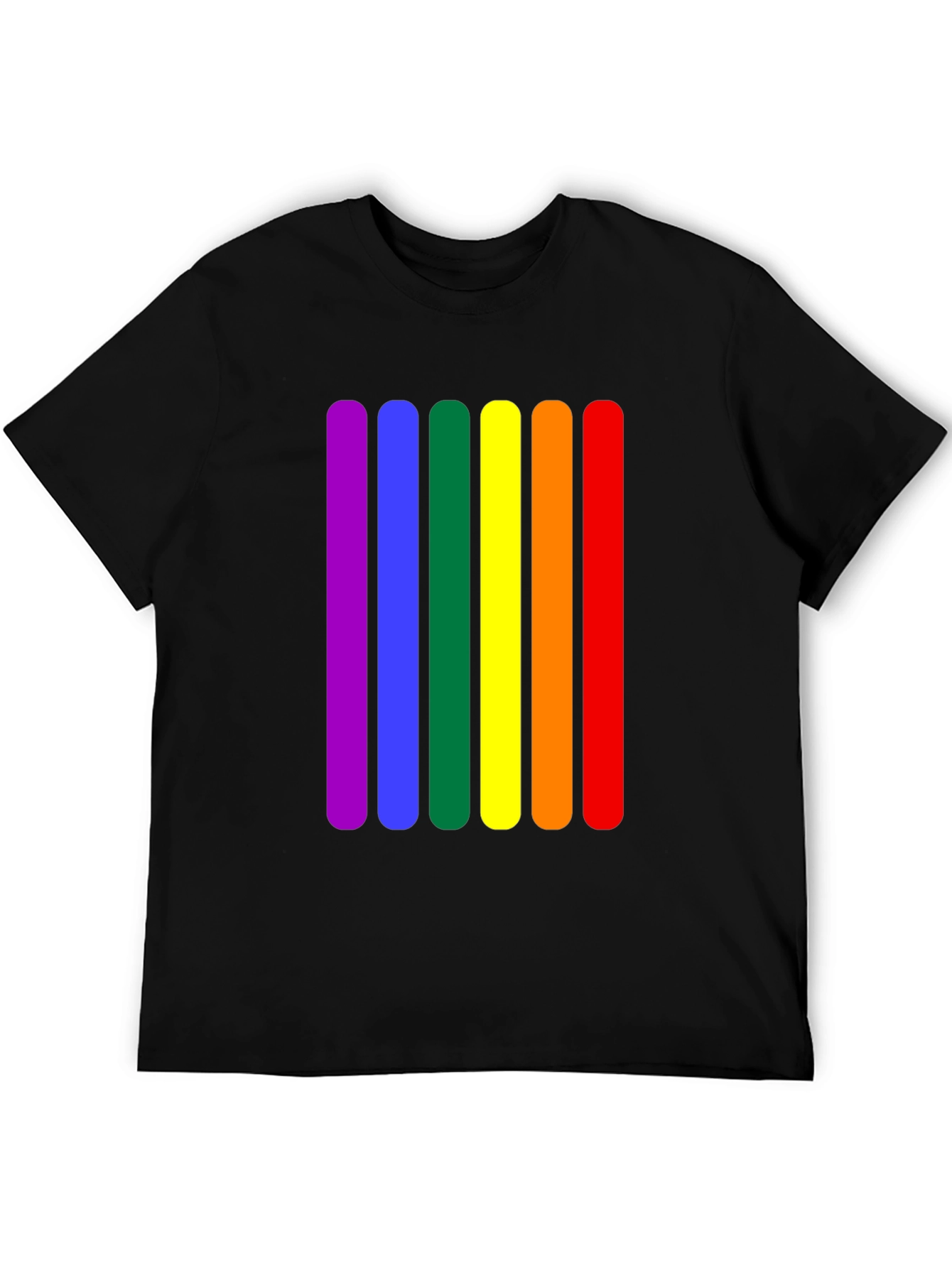 Rainbow Stripe Graphic Tee - Pride Fashion
