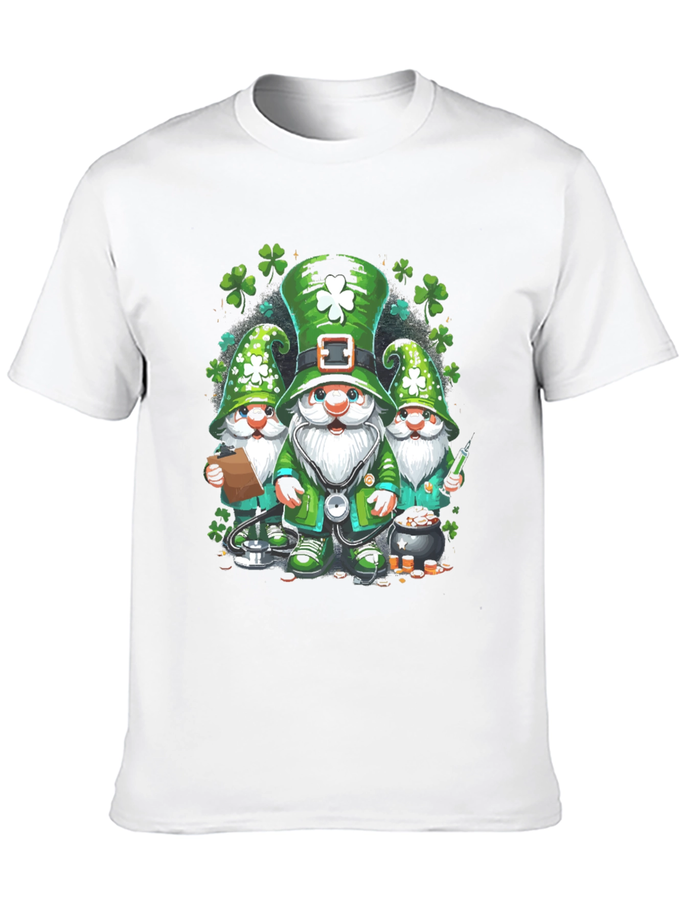 St Patricks Day Gnomes T-Shirt - Lucky Irish Tee
