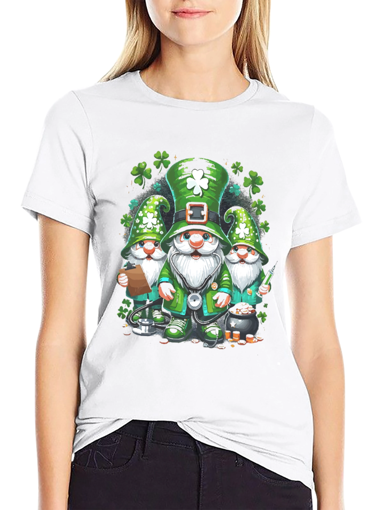 St Patricks Day Gnomes T-Shirt - Lucky Irish Tee