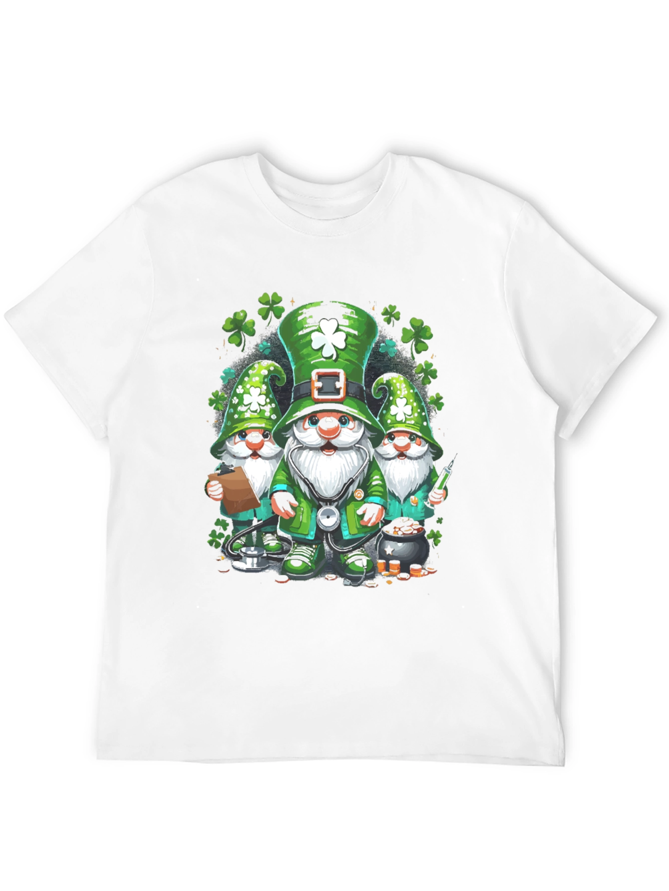 St Patricks Day Gnomes T-Shirt - Lucky Irish Tee