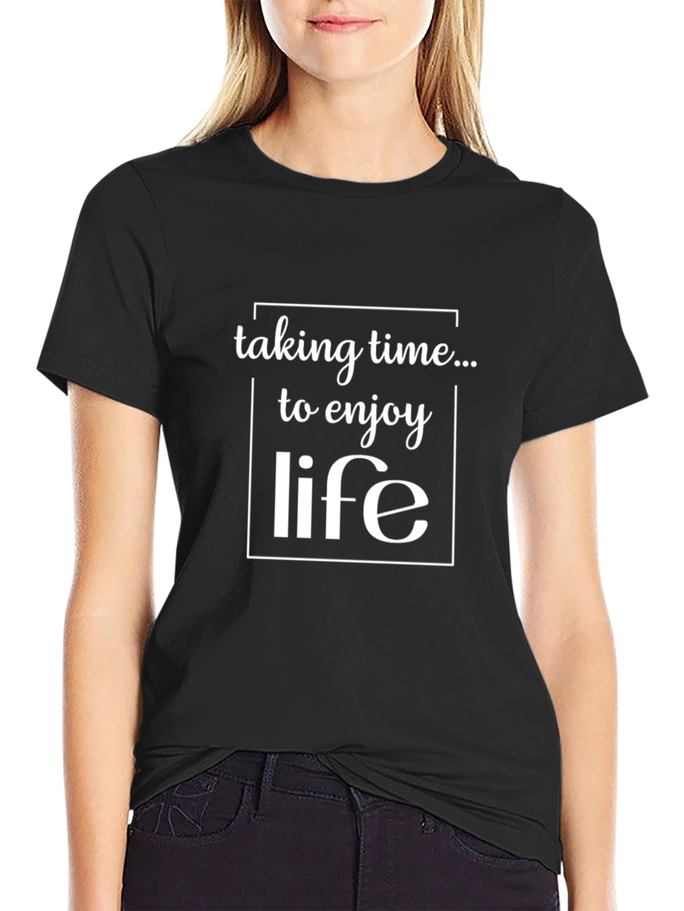 Enjoy Life Black Graphic Tee