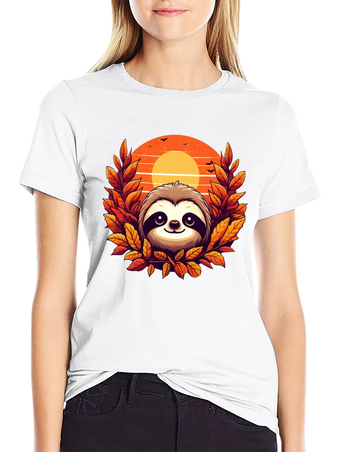 Sloth Sunset Graphic Tee - Cozy Comfort