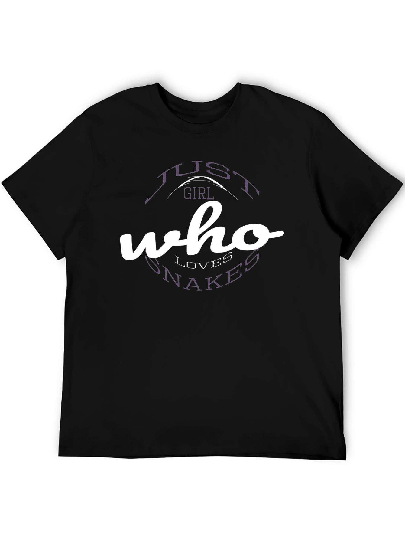 Just a Girl Who Loves Snakes T-Shirt - Black