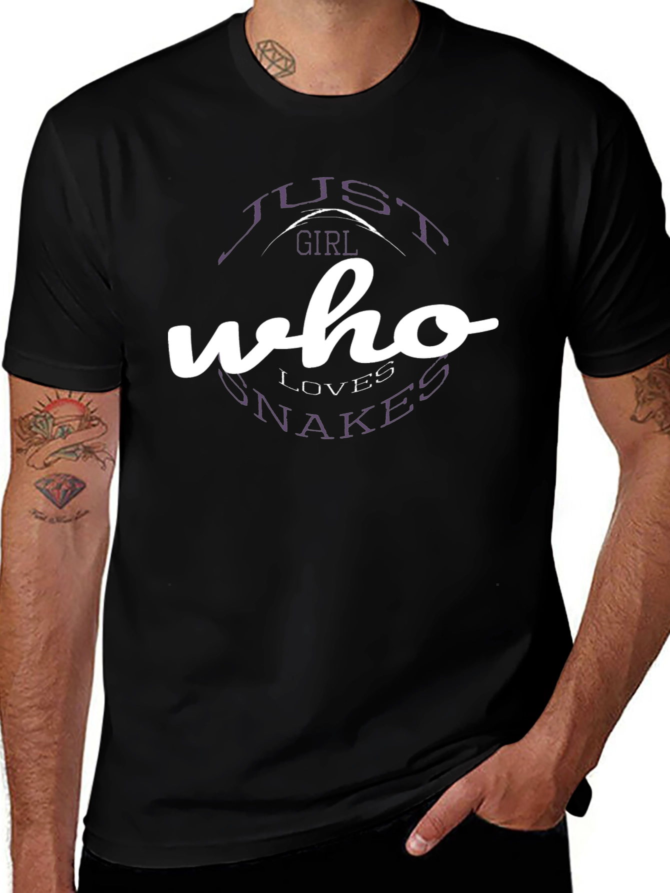 Just a Girl Who Loves Snakes T-Shirt - Black
