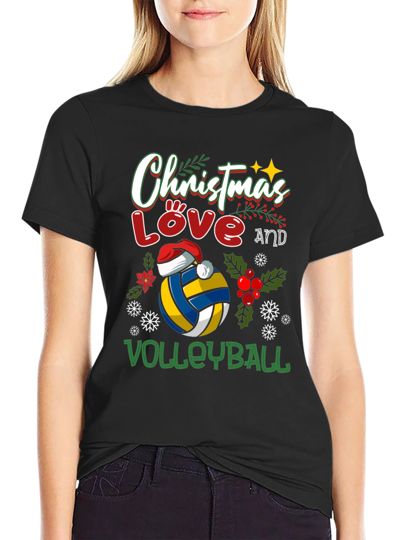 Christmas Love Volleyball T-Shirt