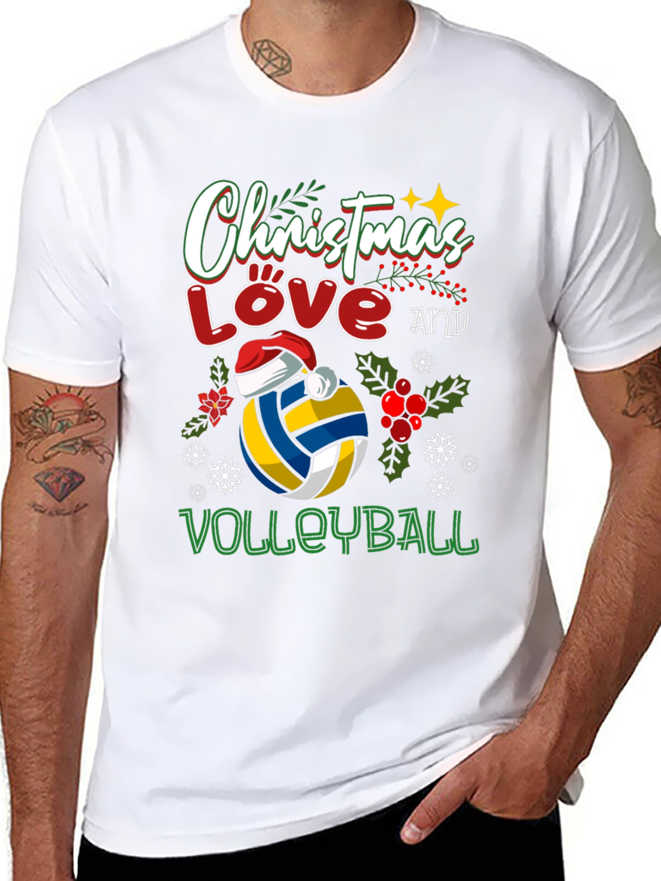 Christmas Love Volleyball T-Shirt