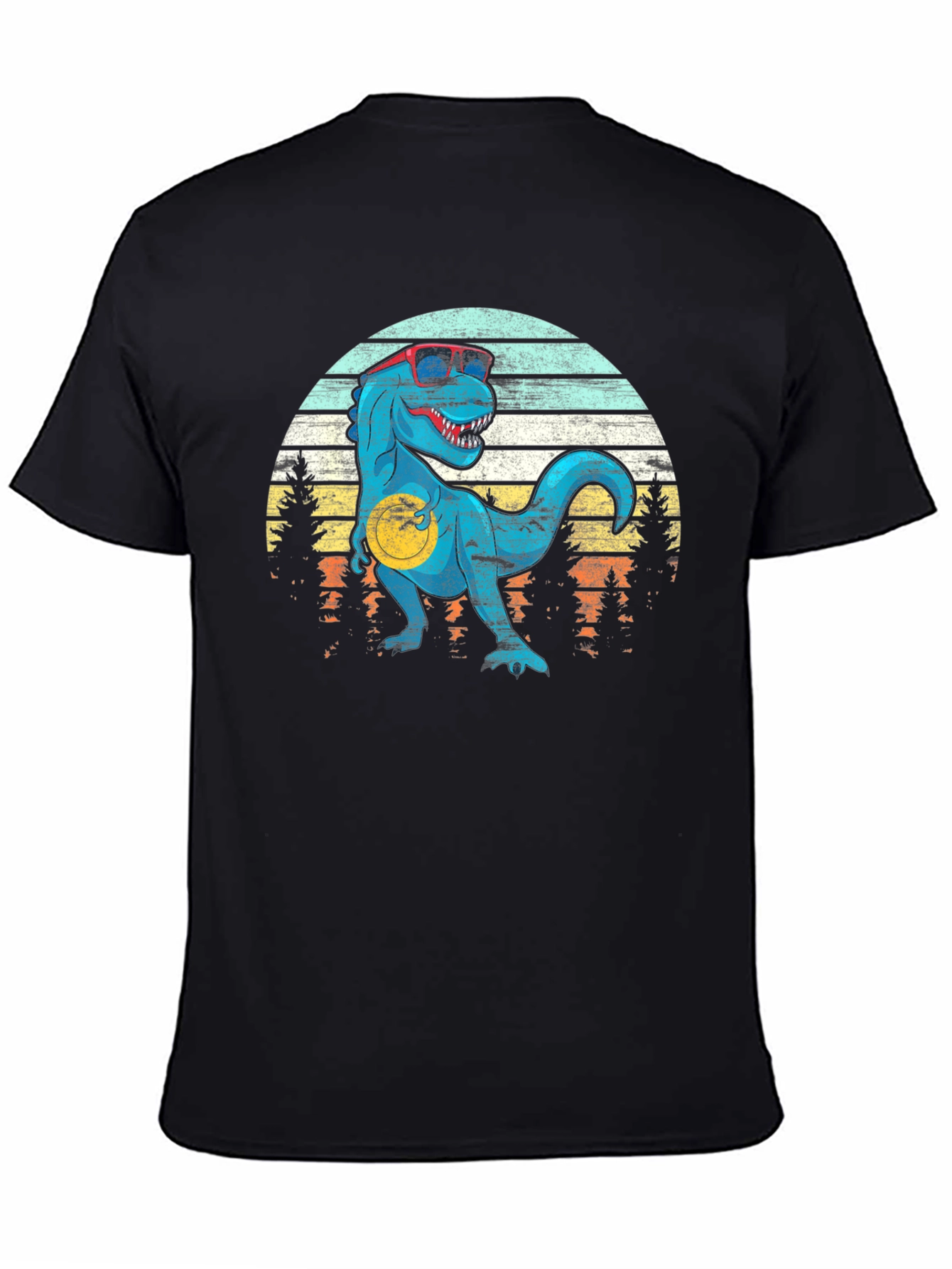 Retro Dinosaur T-Shirt with Sunglasses