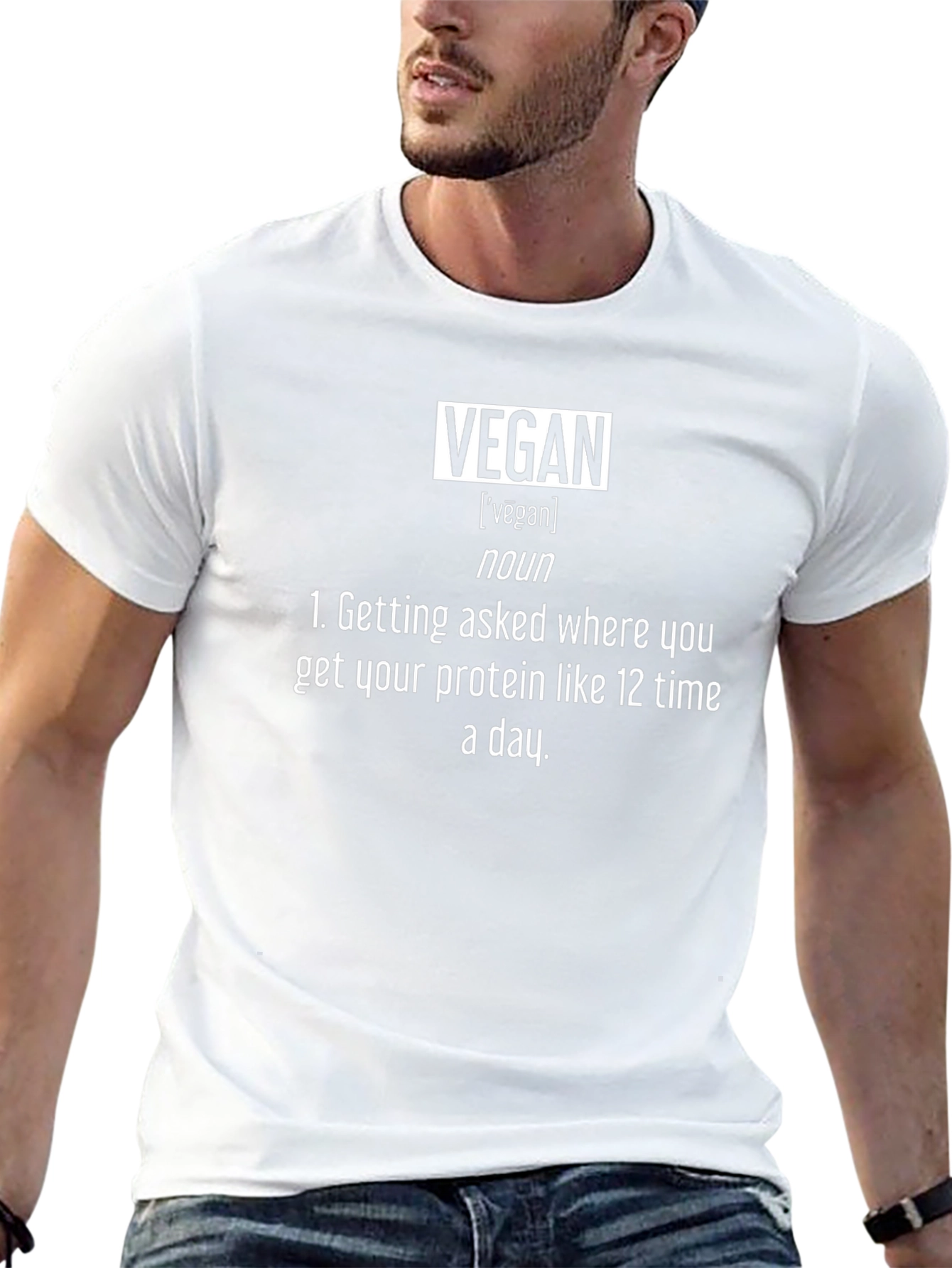 Vegan Definition T-Shirt - Funny Protein Joke Tee