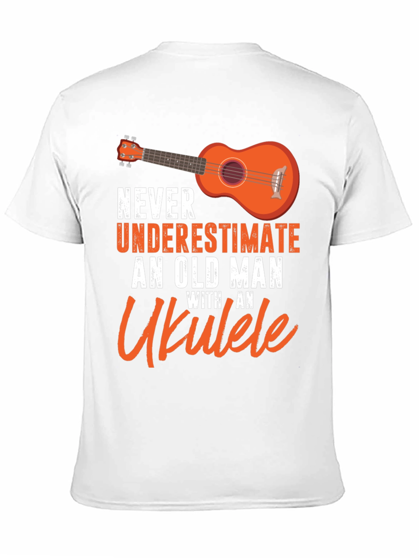 Ukulele Old Man T-Shirt - Music Lover Gift