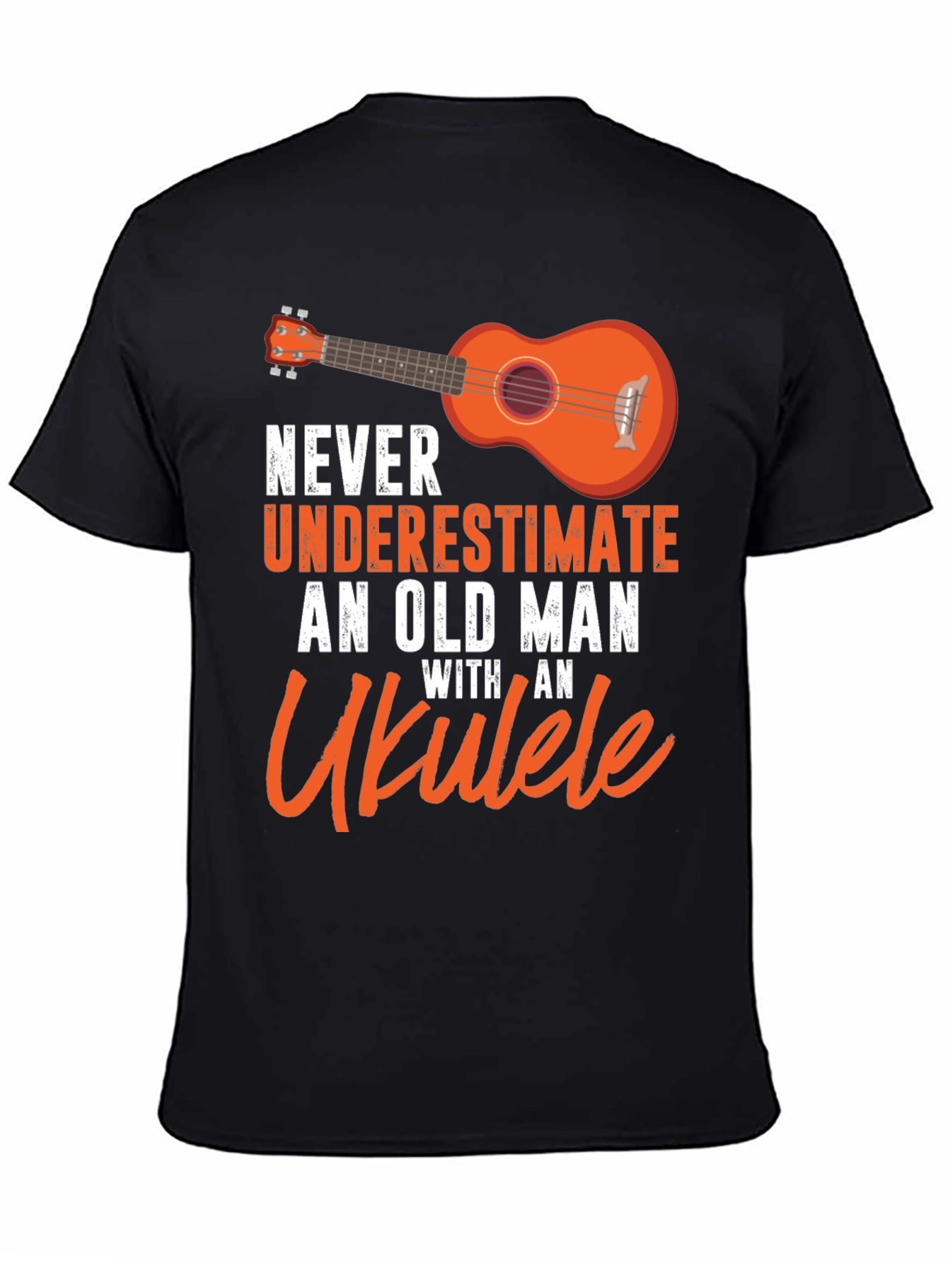 Ukulele Old Man T-Shirt - Music Lover Gift
