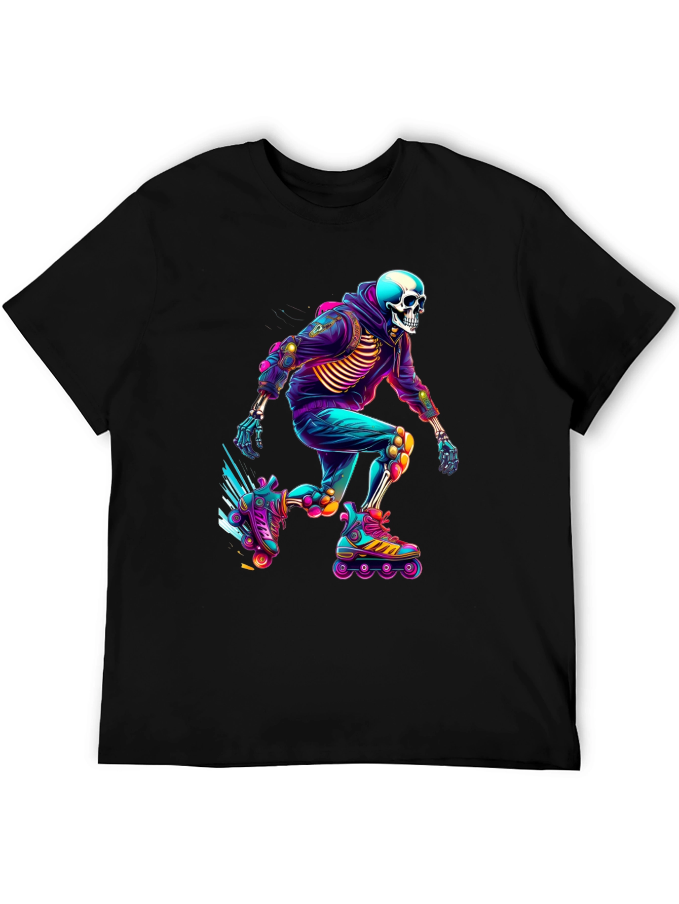 Skeleton Roller Skater Graphic Tee
