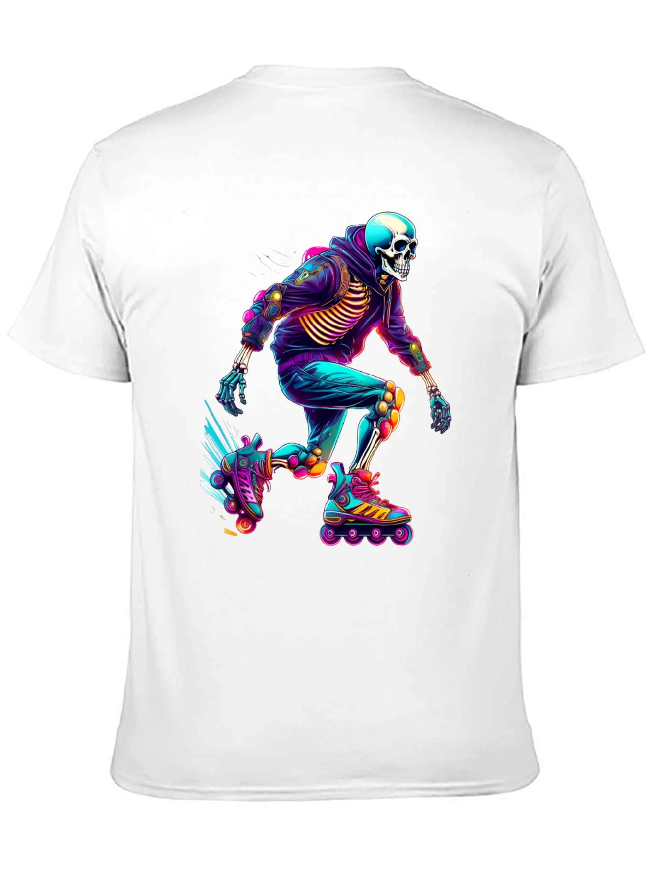 Skeleton Roller Skater Graphic Tee