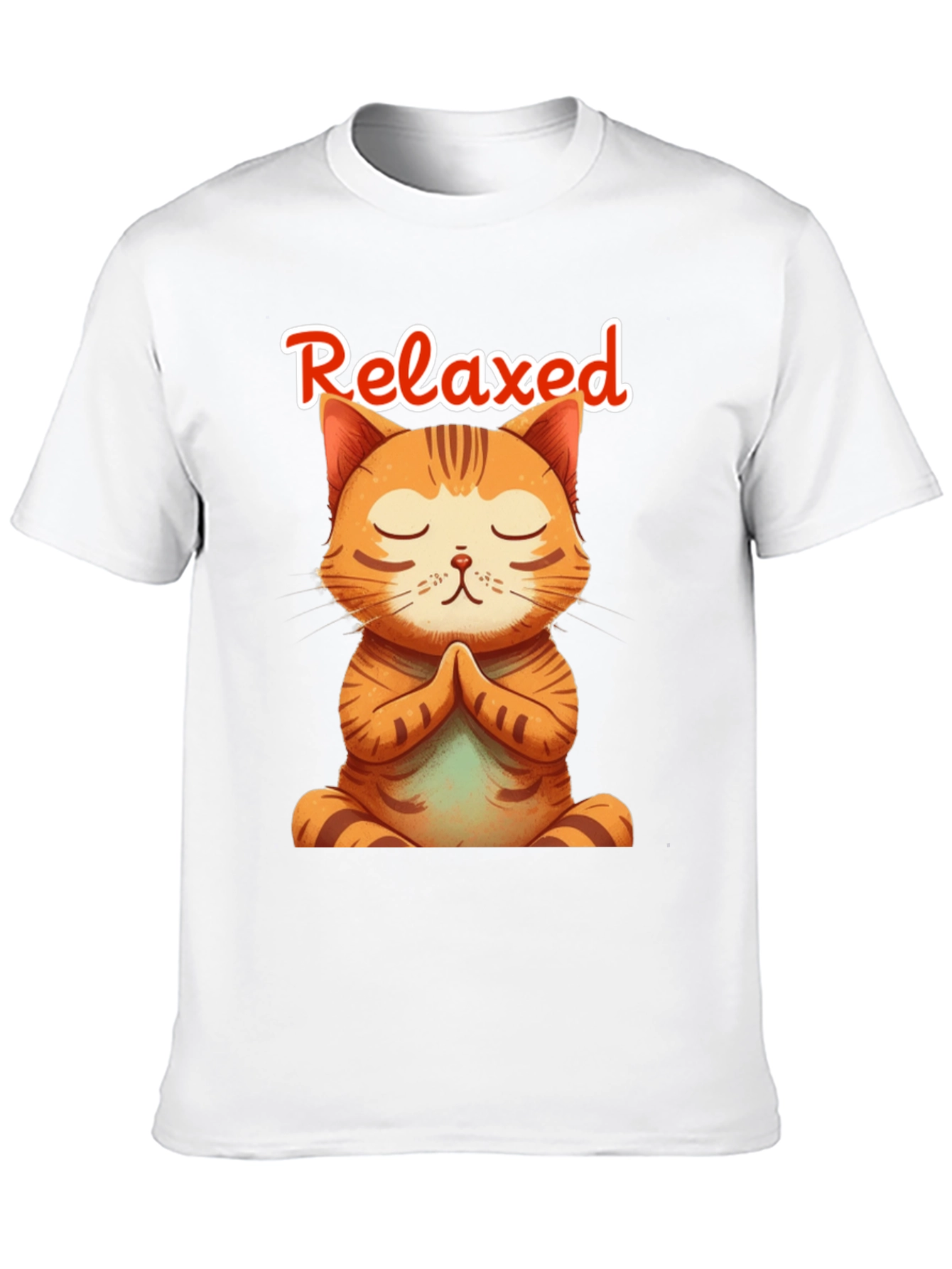 Relaxed Cat Meditation T-Shirt - Yoga Kitten Tee