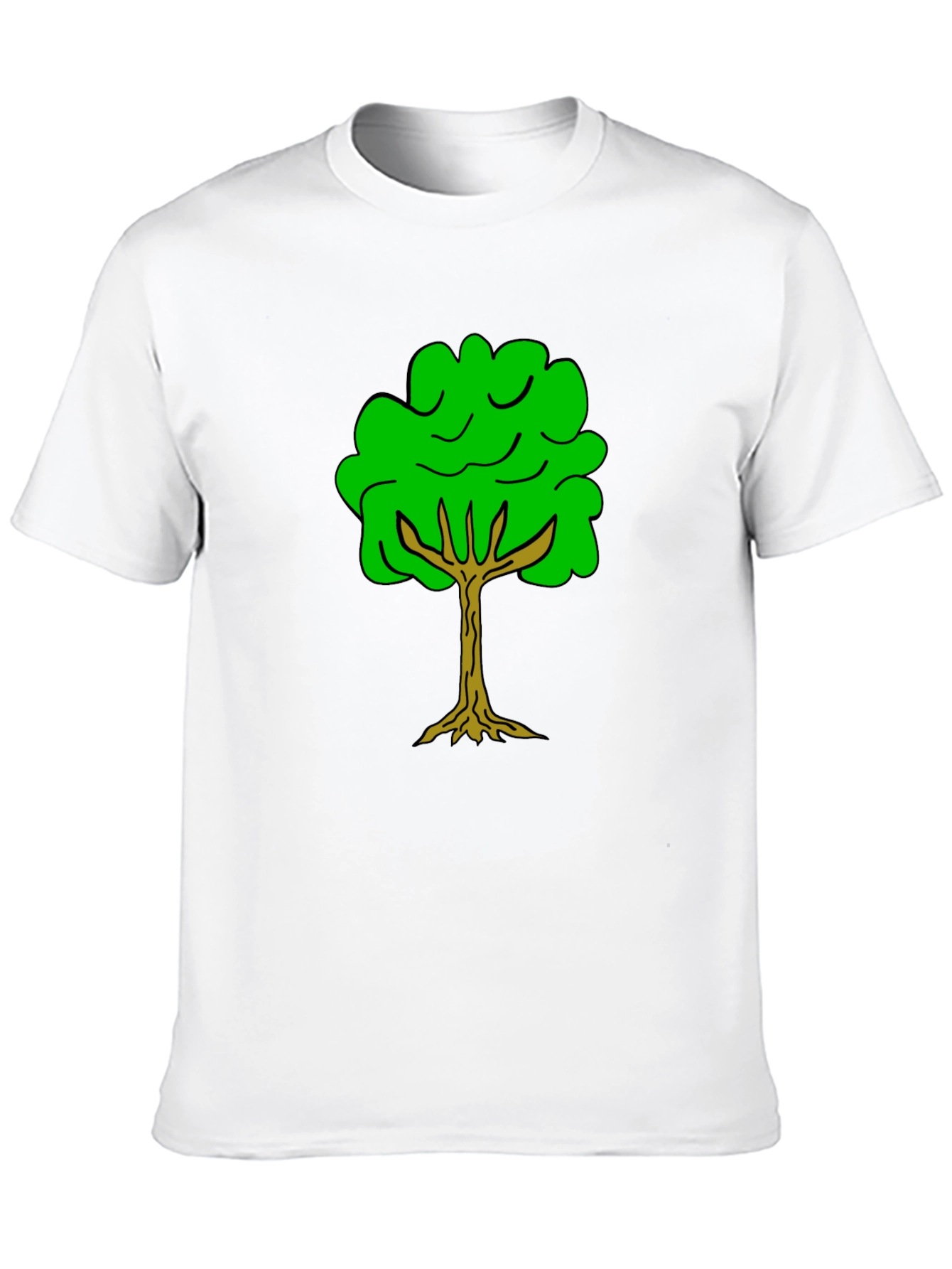 Green Tree Graphic Tee - Nature Lovers Black T-Shirt