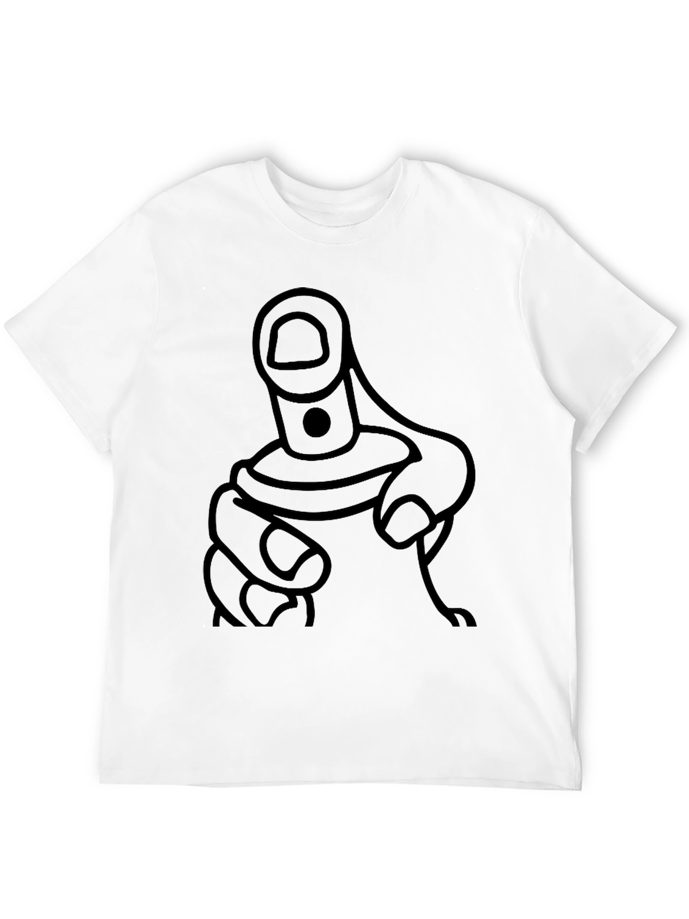 Bold Pointing Finger Graphic Tee - Black
