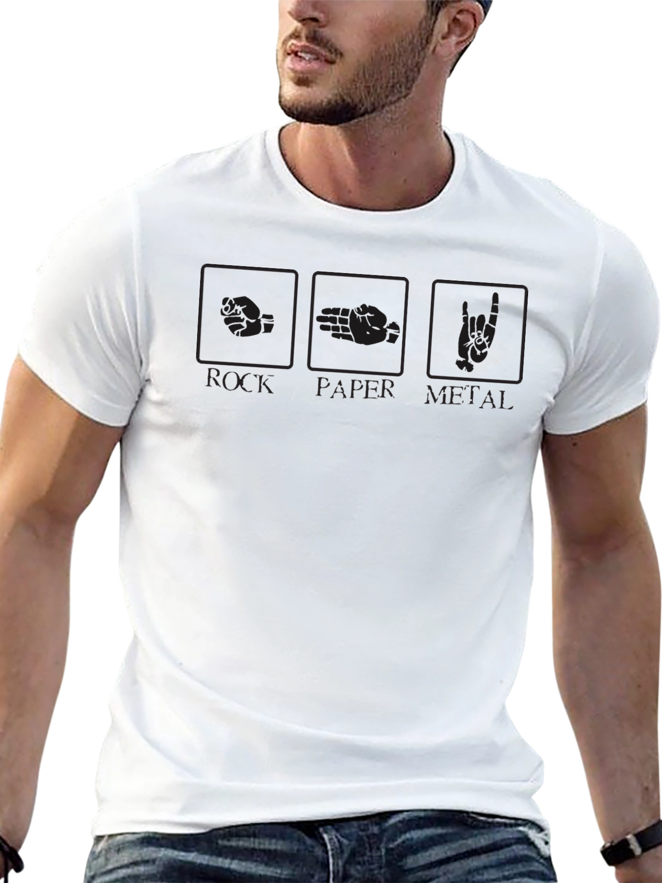Rock Paper Metal T-Shirt - Graphic Novelty Tee