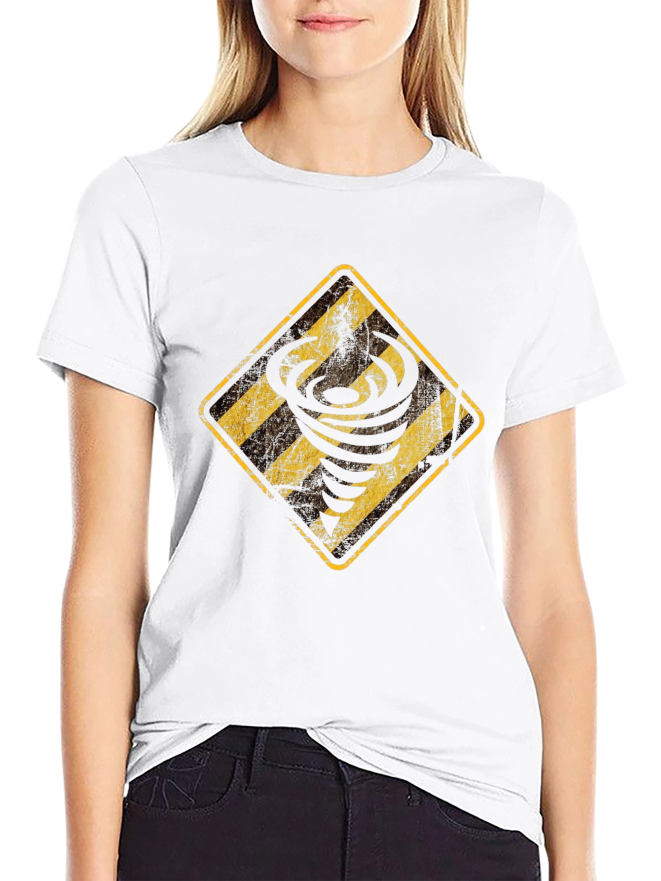 Tornado Warning Graphic Tee - Black Cotton T-Shirt
