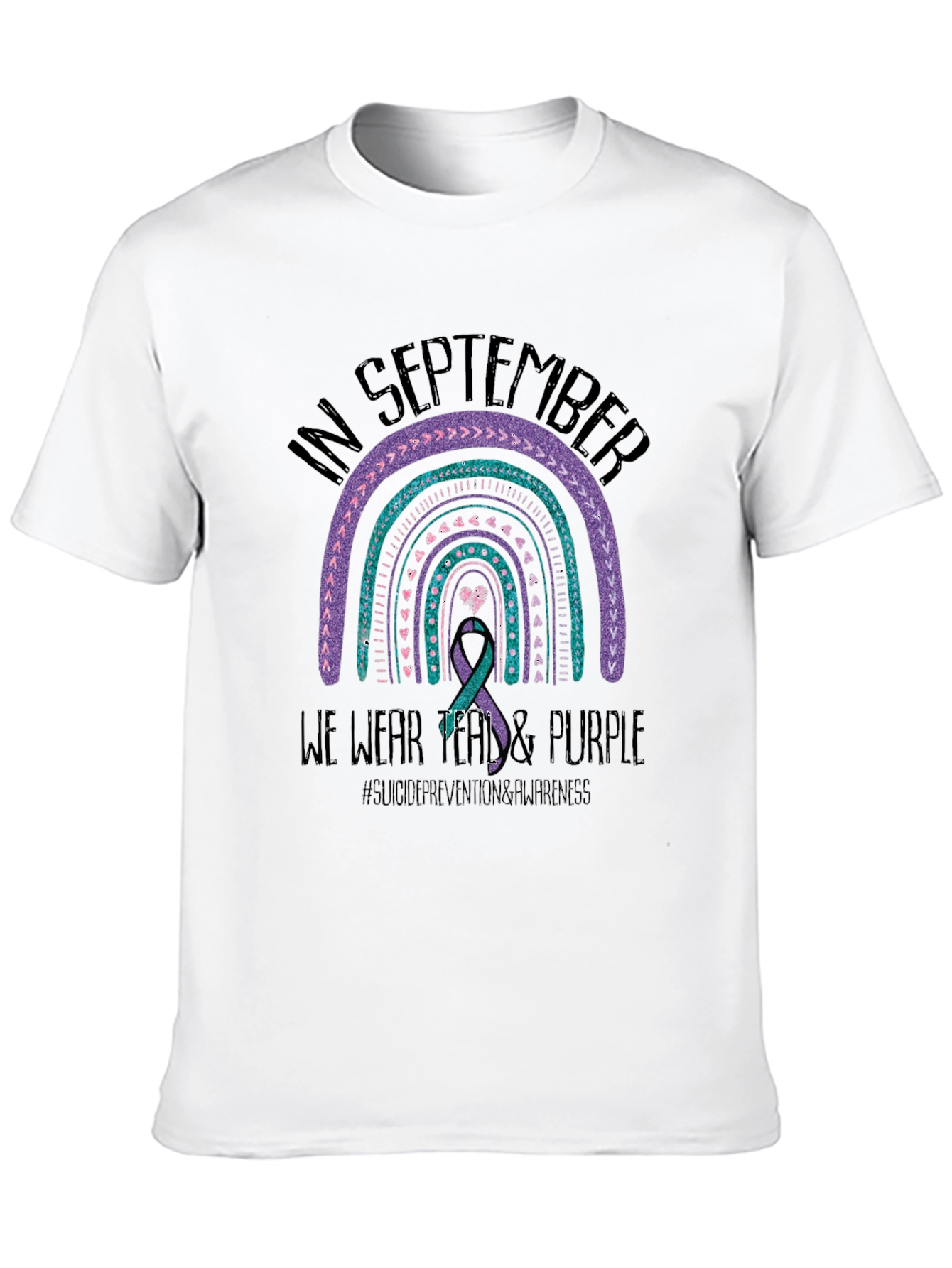 In September We Wear Teal & Purple Awareness T-Shirt