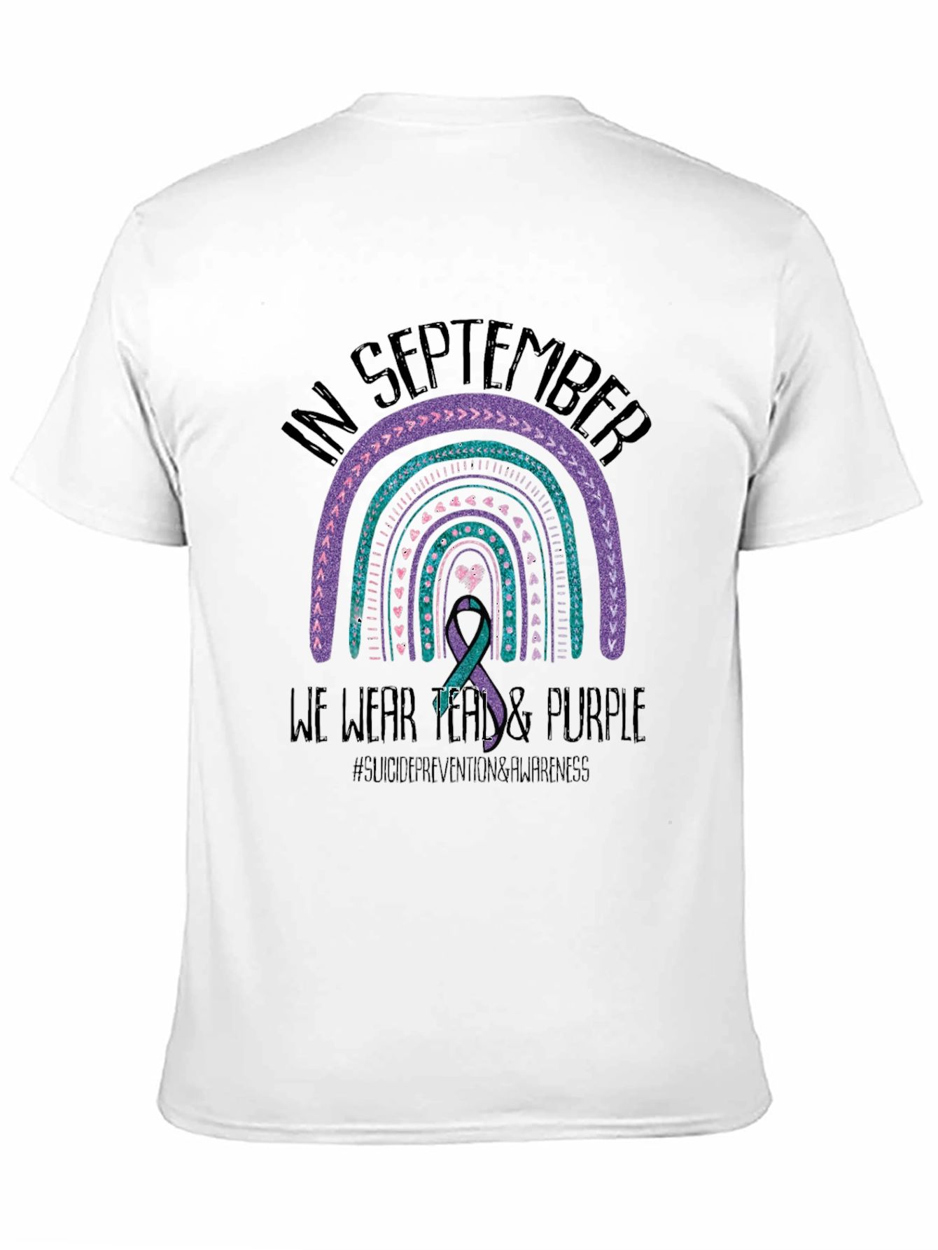 In September We Wear Teal & Purple Awareness T-Shirt