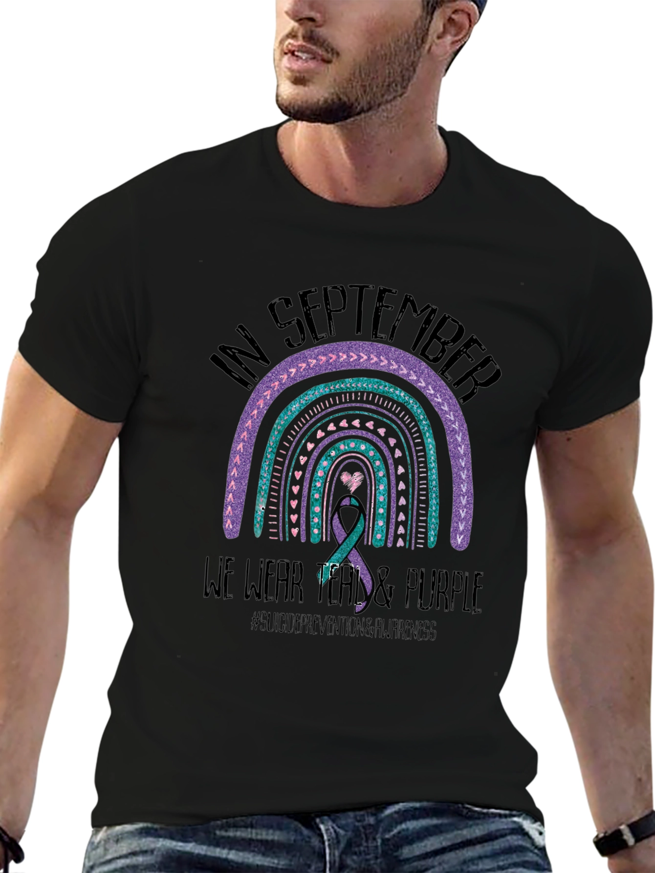 In September We Wear Teal & Purple Awareness T-Shirt