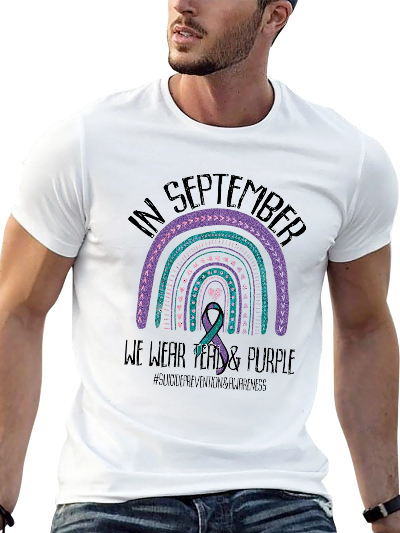 In September We Wear Teal & Purple Awareness T-Shirt