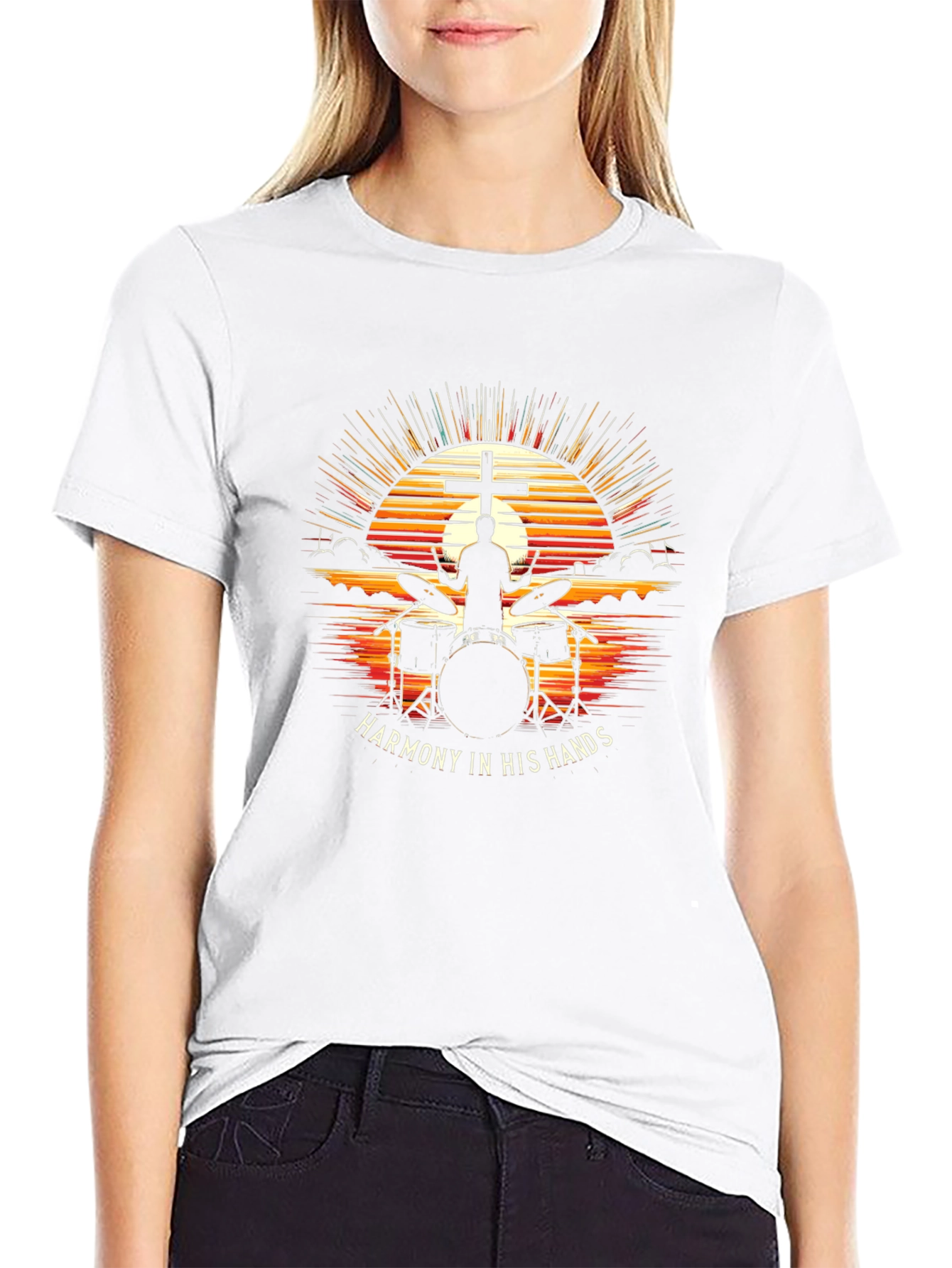 Harmony Hands Drummer Christian T-Shirt