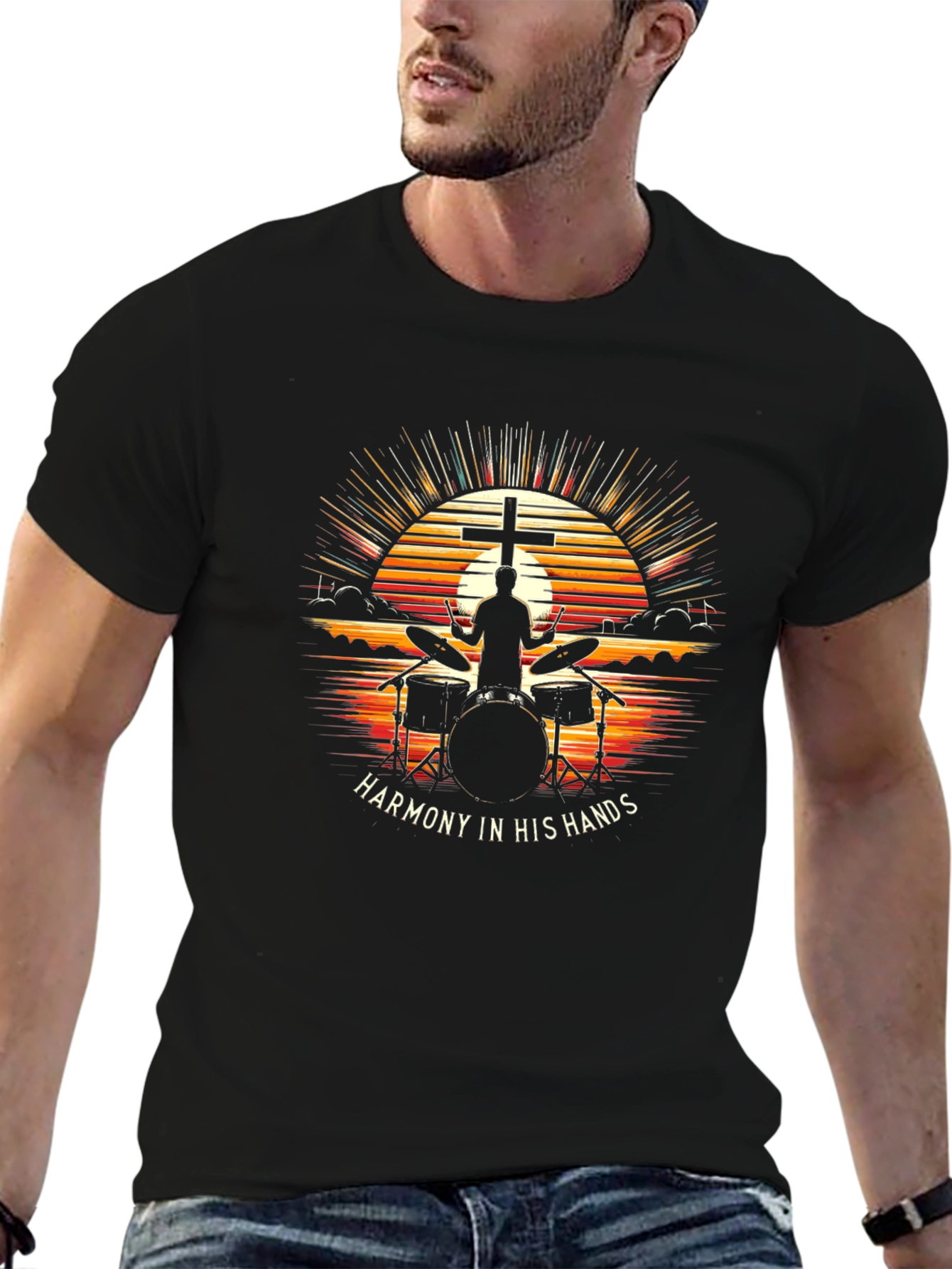 Harmony Hands Drummer Christian T-Shirt