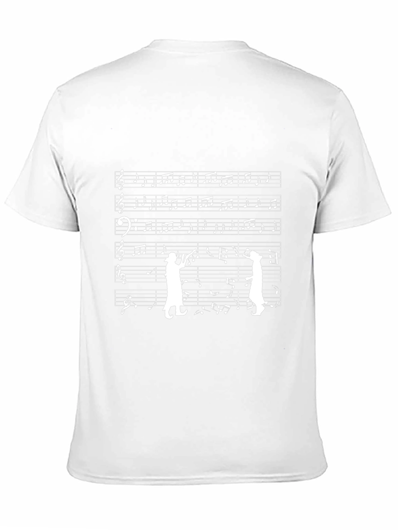 Musical Cat T-Shirt - Black Cotton Crew Neck