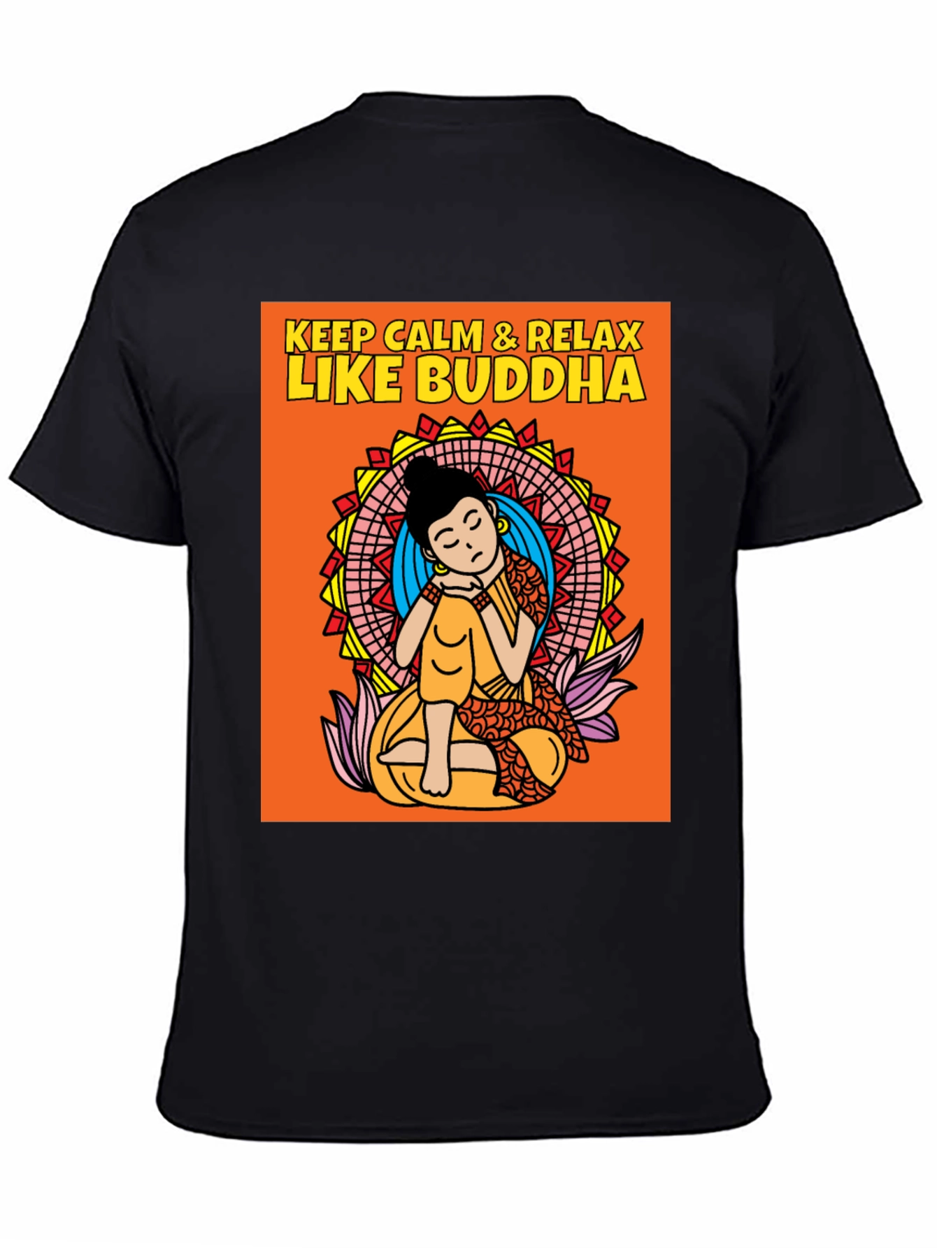 Keep Calm & Relax Like Buddha Graphic T-Shirt