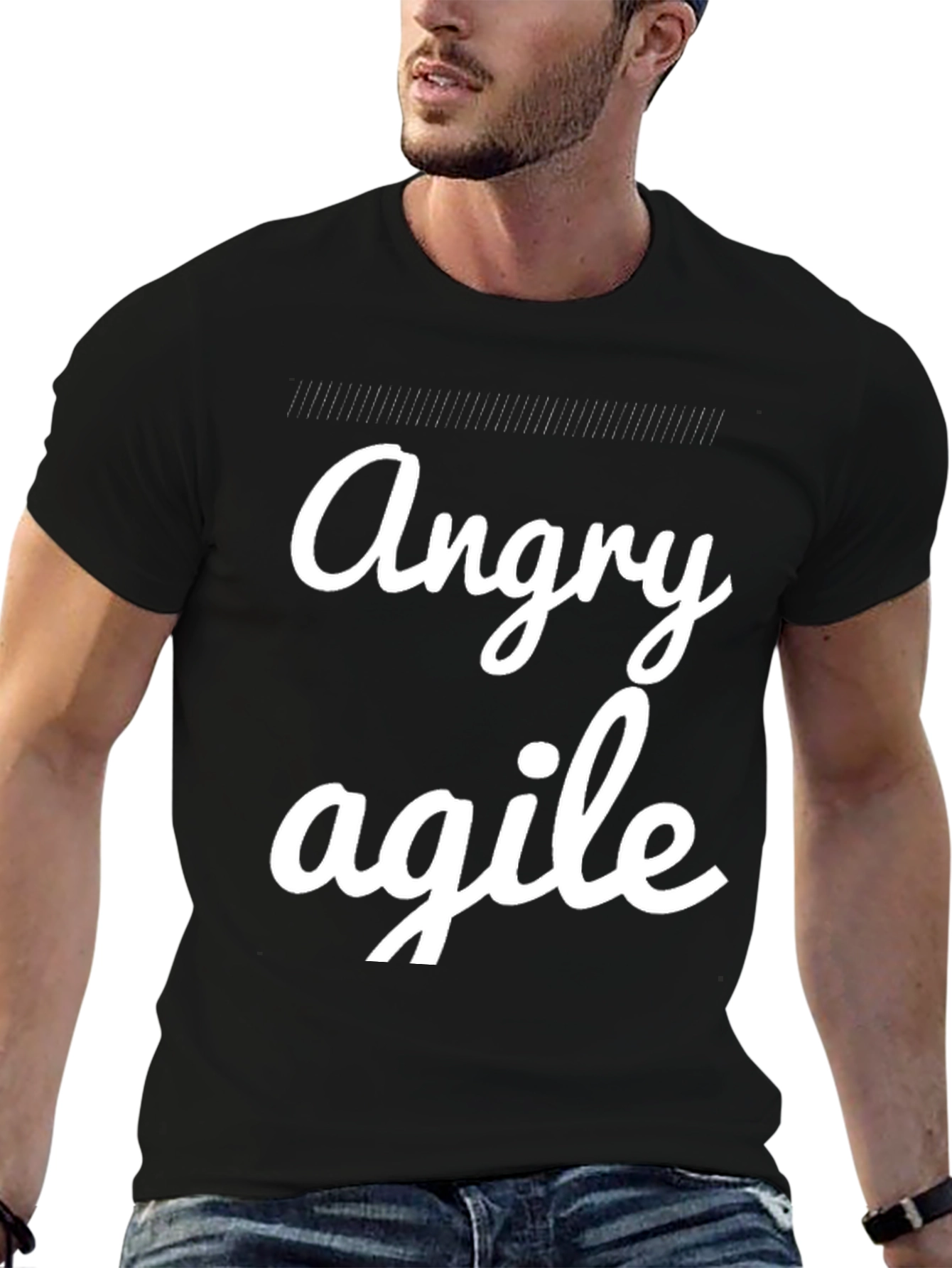 Angry Agile Black Graphic Tee