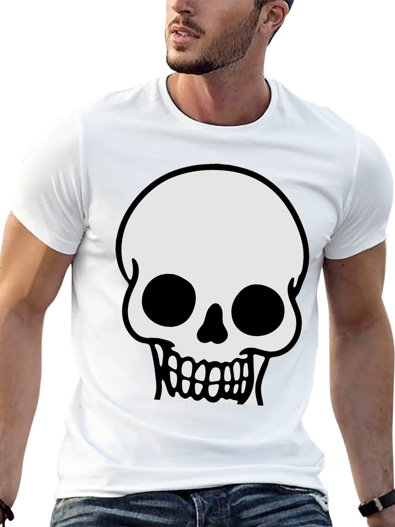 Skull Graphic T-Shirt - Classic Halloween Tee
