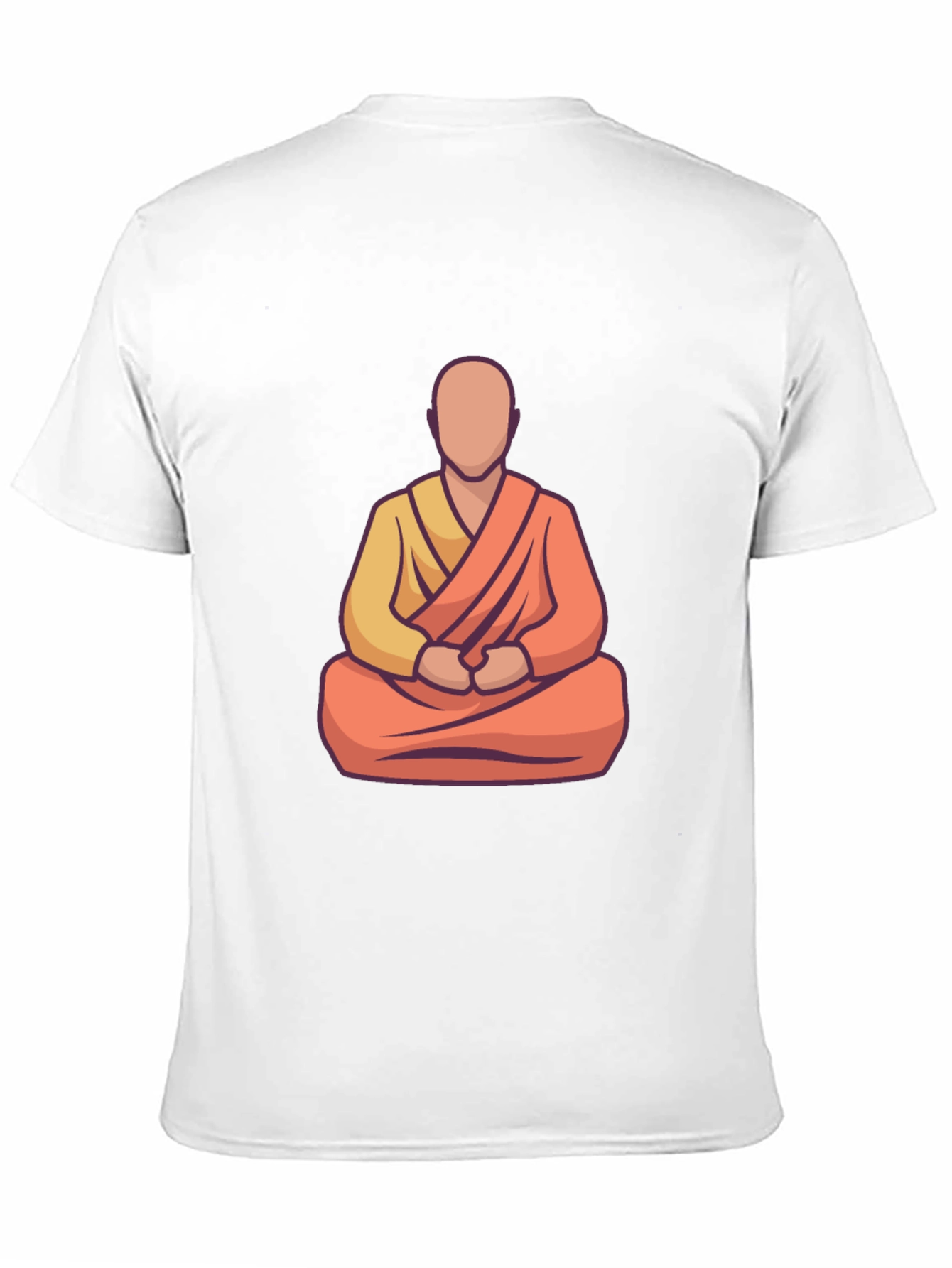 Zen Monk Graphic Tee - Black Casual T-Shirt