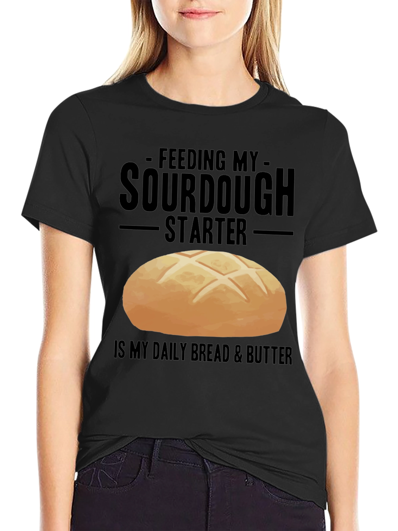 Sourdough Starter Black Graphic T-Shirt