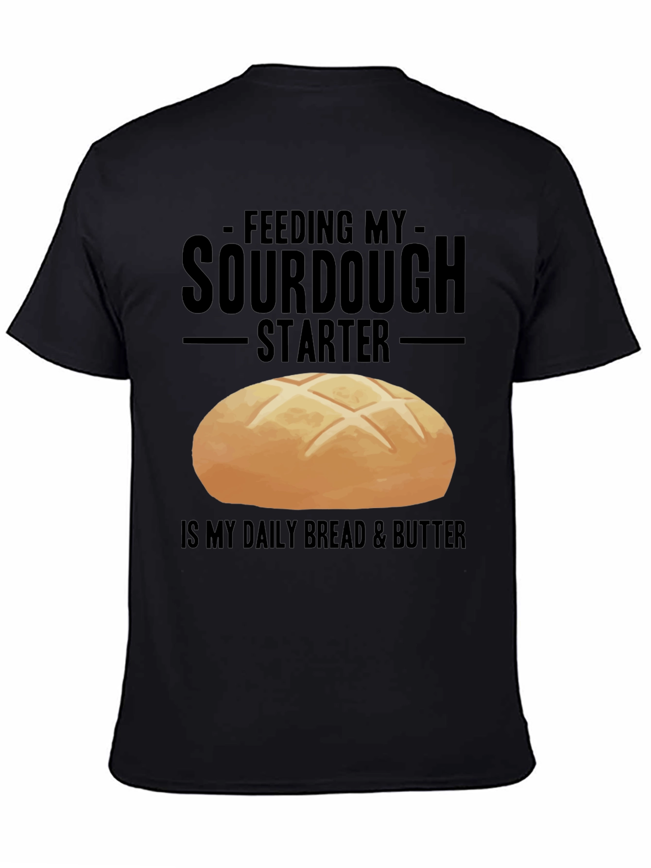 Sourdough Starter Black Graphic T-Shirt